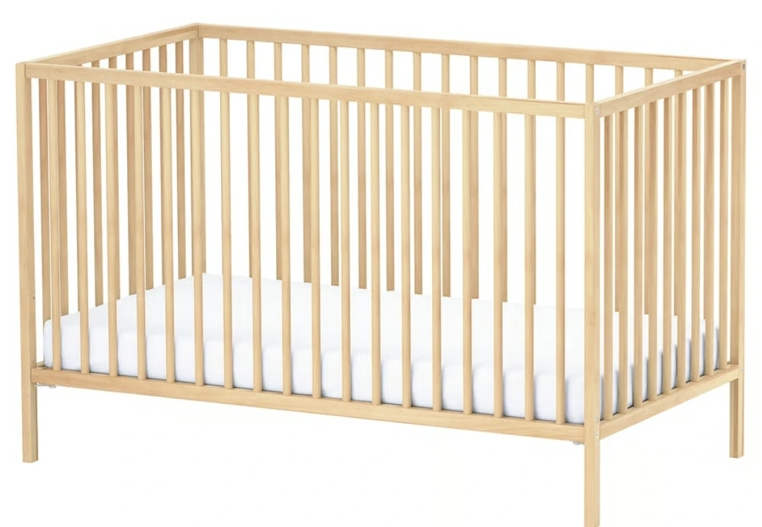 Ikea Wooden Baby Crib with mattress