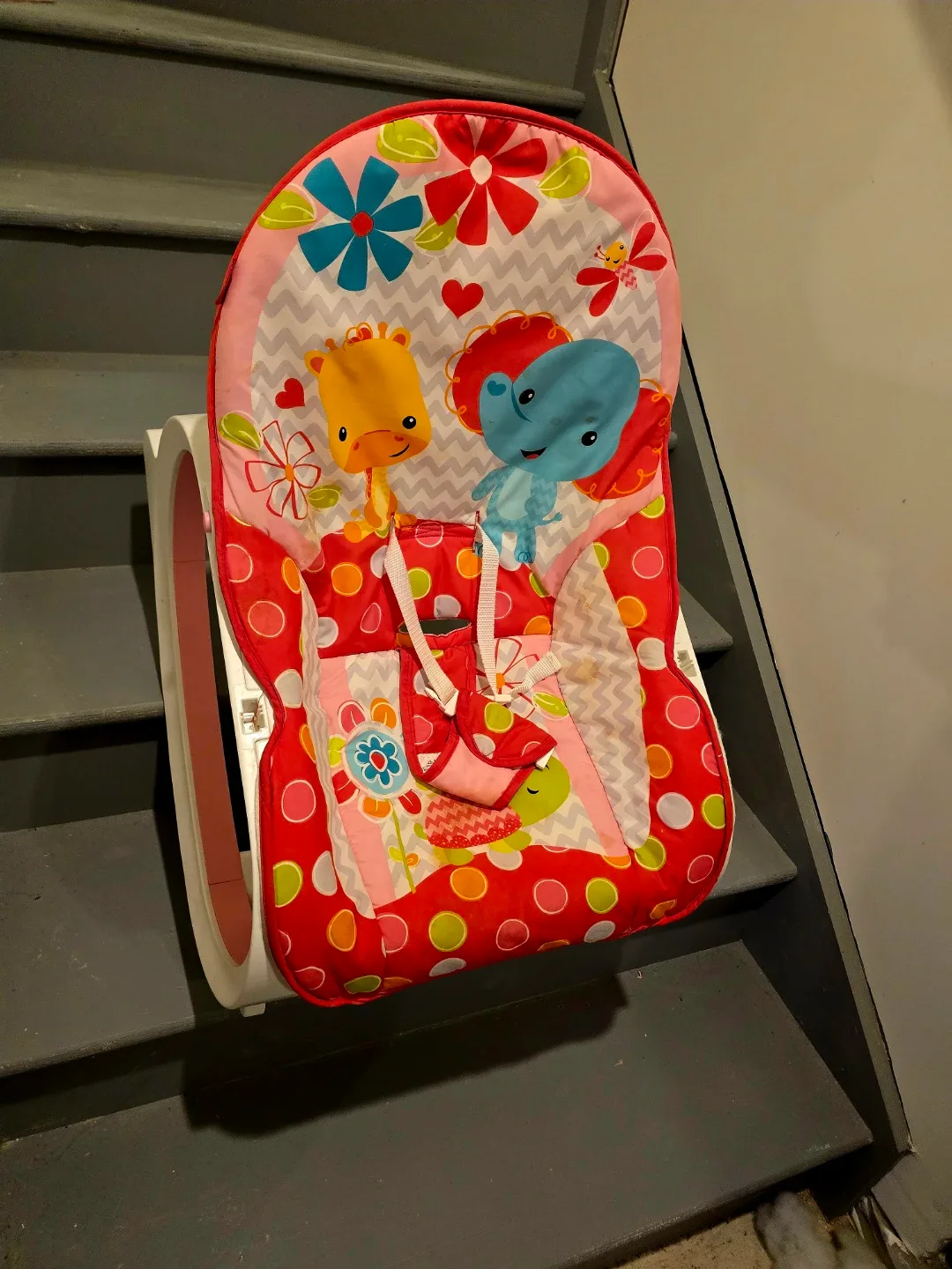 Baby Bouncer - Red, Polka Dot, Animals