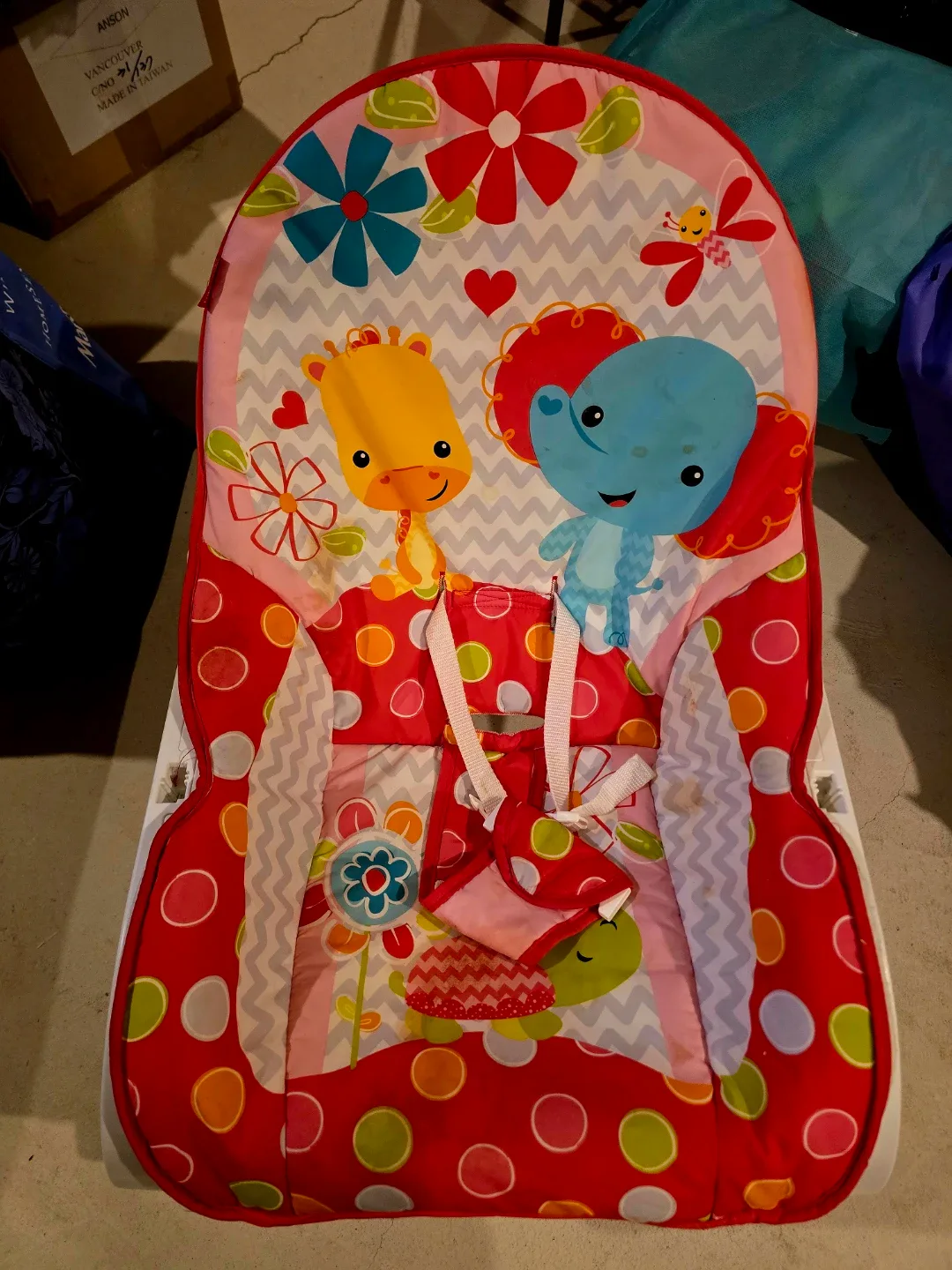 Baby Bouncer - Red, Polka Dot, Animals image indicator(2)