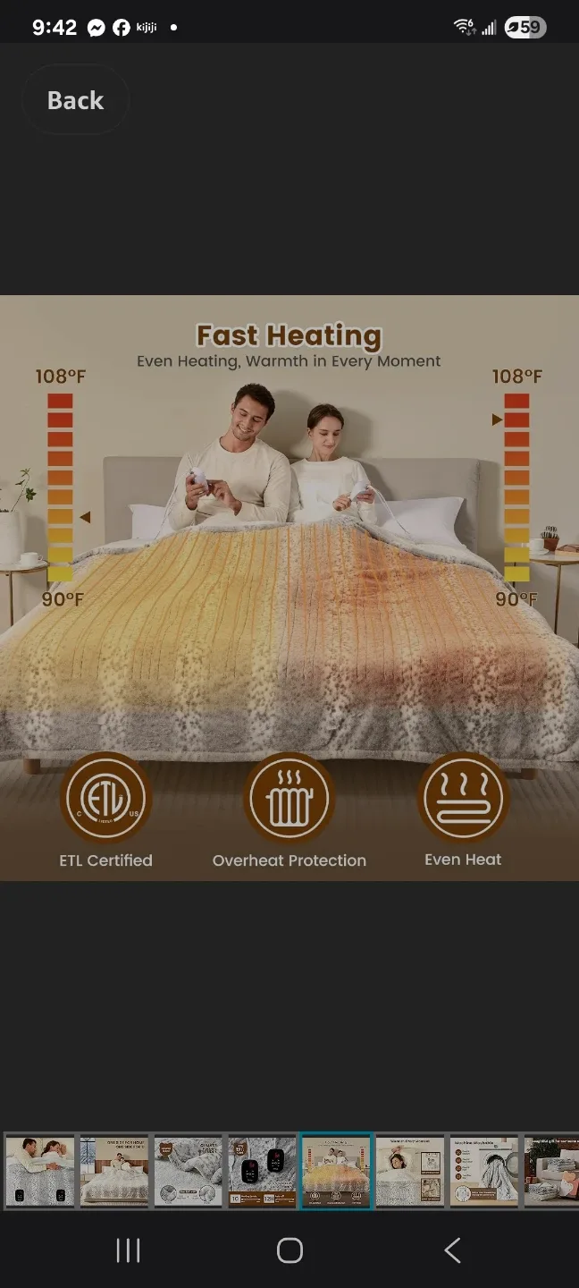 Queen/King Electric Blanket bear hug like new image indicator(5)