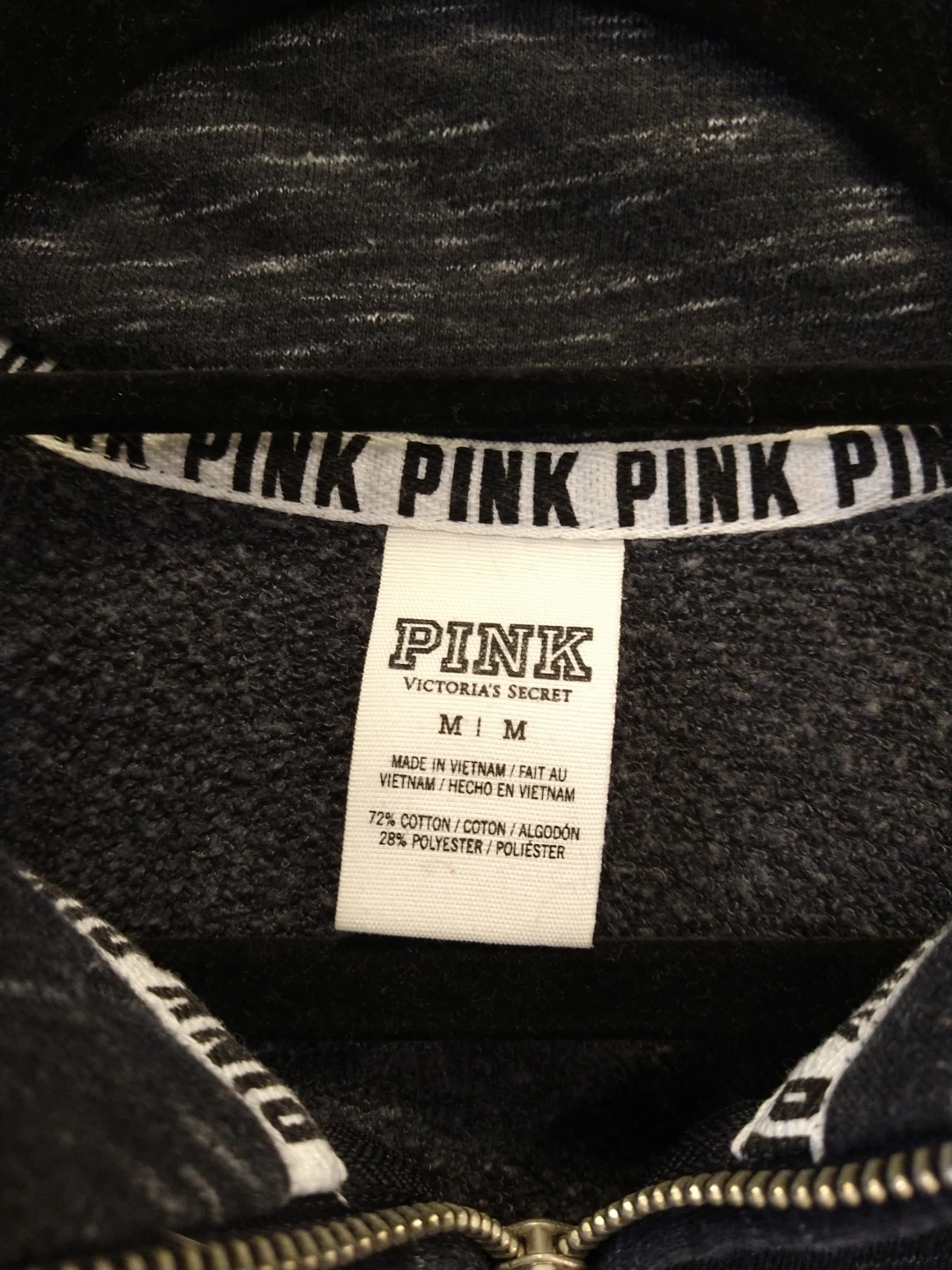 Victoria Secret Medium Dark Grey PINK Quarter-Zip Sweatshirt - photo 5