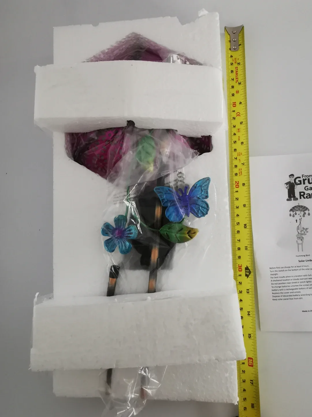 Grumpy Gardener Solar Umbrella Garden Decor - Butterfly image indicator(2)