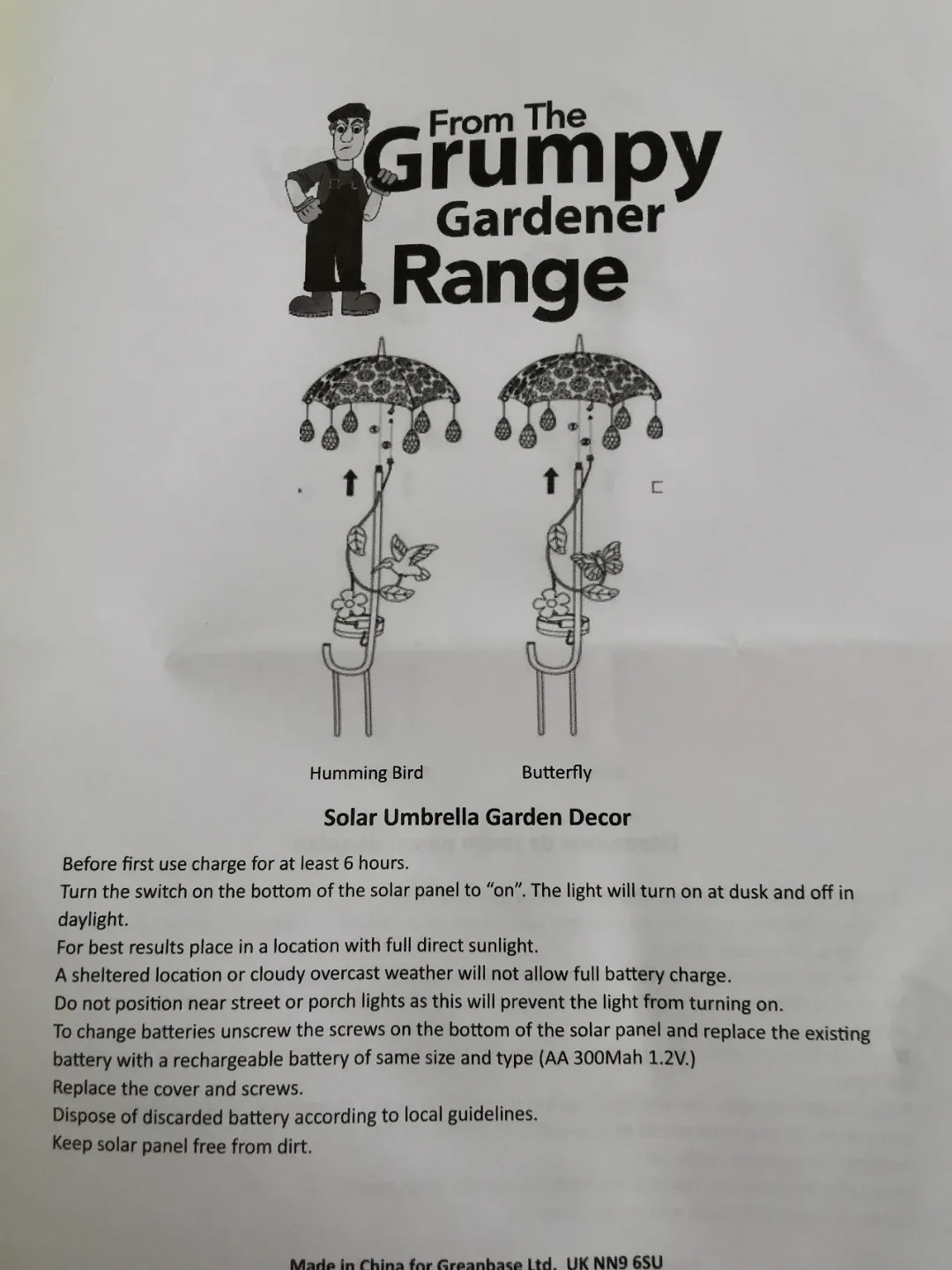 Grumpy Gardener Solar Umbrella Garden Decor - Butterfly image indicator(3)