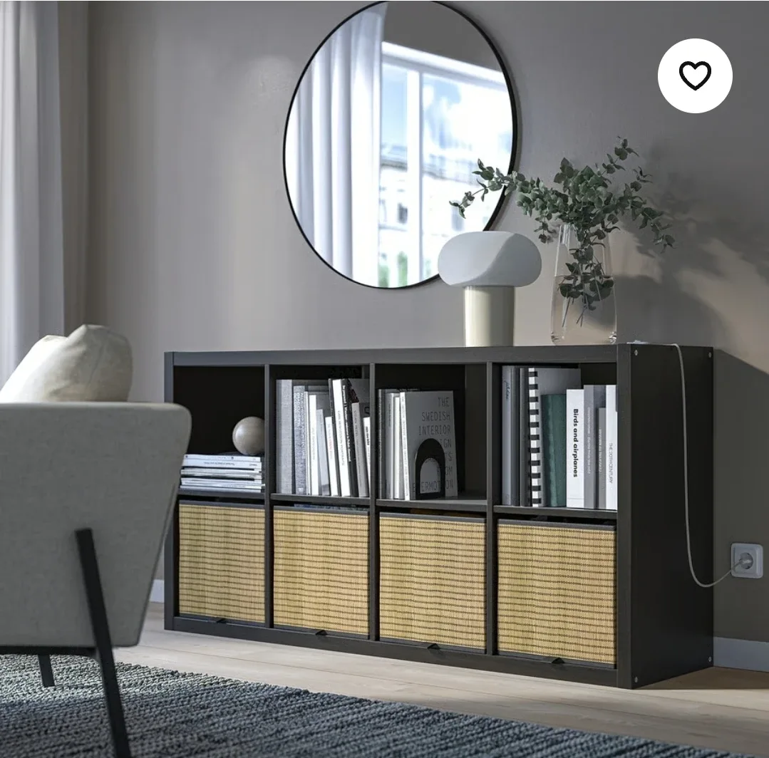 *MUST SELL BY TOMORROW*  IKEA Kallax Shelf Unit - Black-Brown image indicator(4)