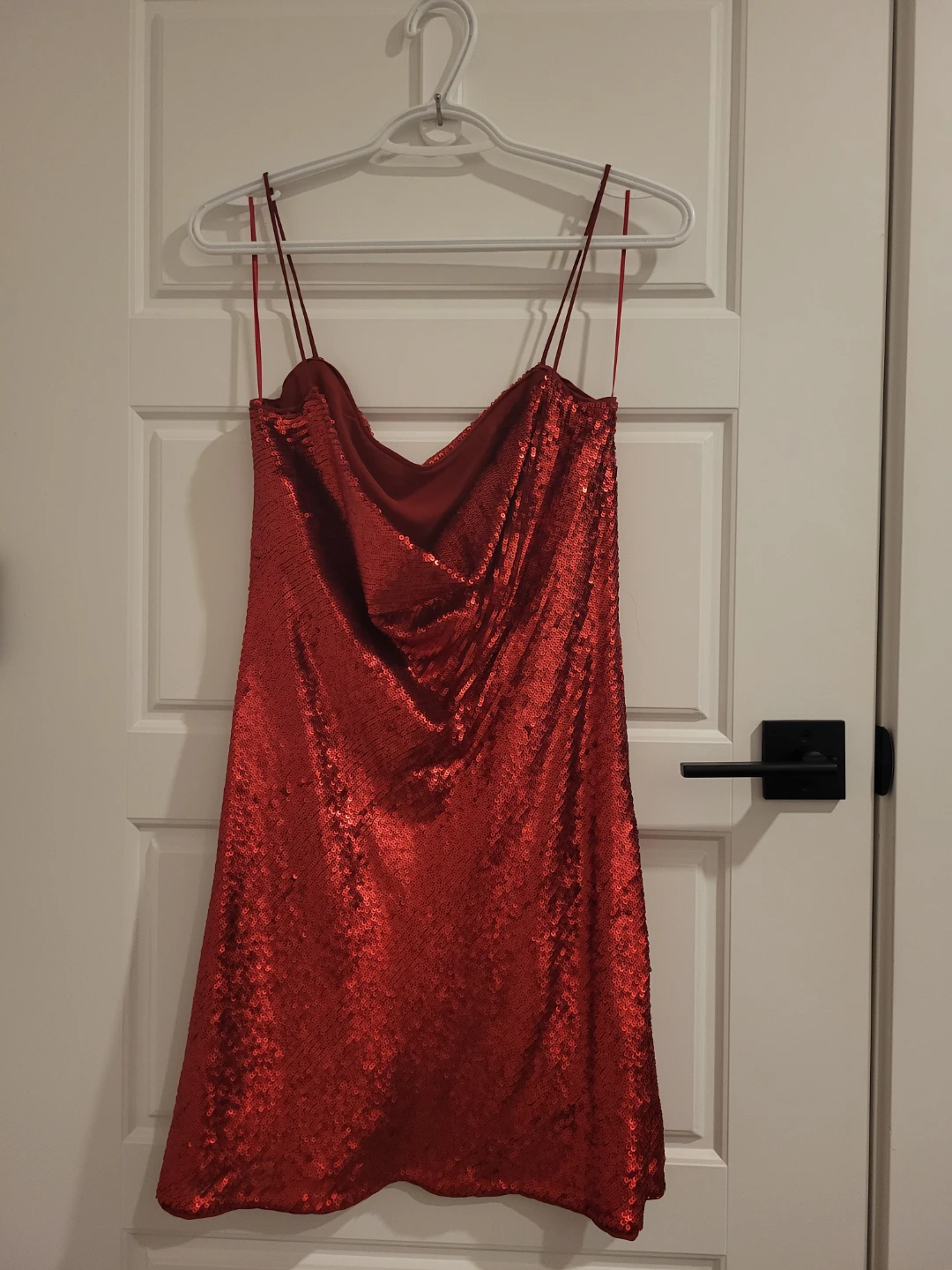 Zara Red Sequin Mini Dress - Size S - photo 2