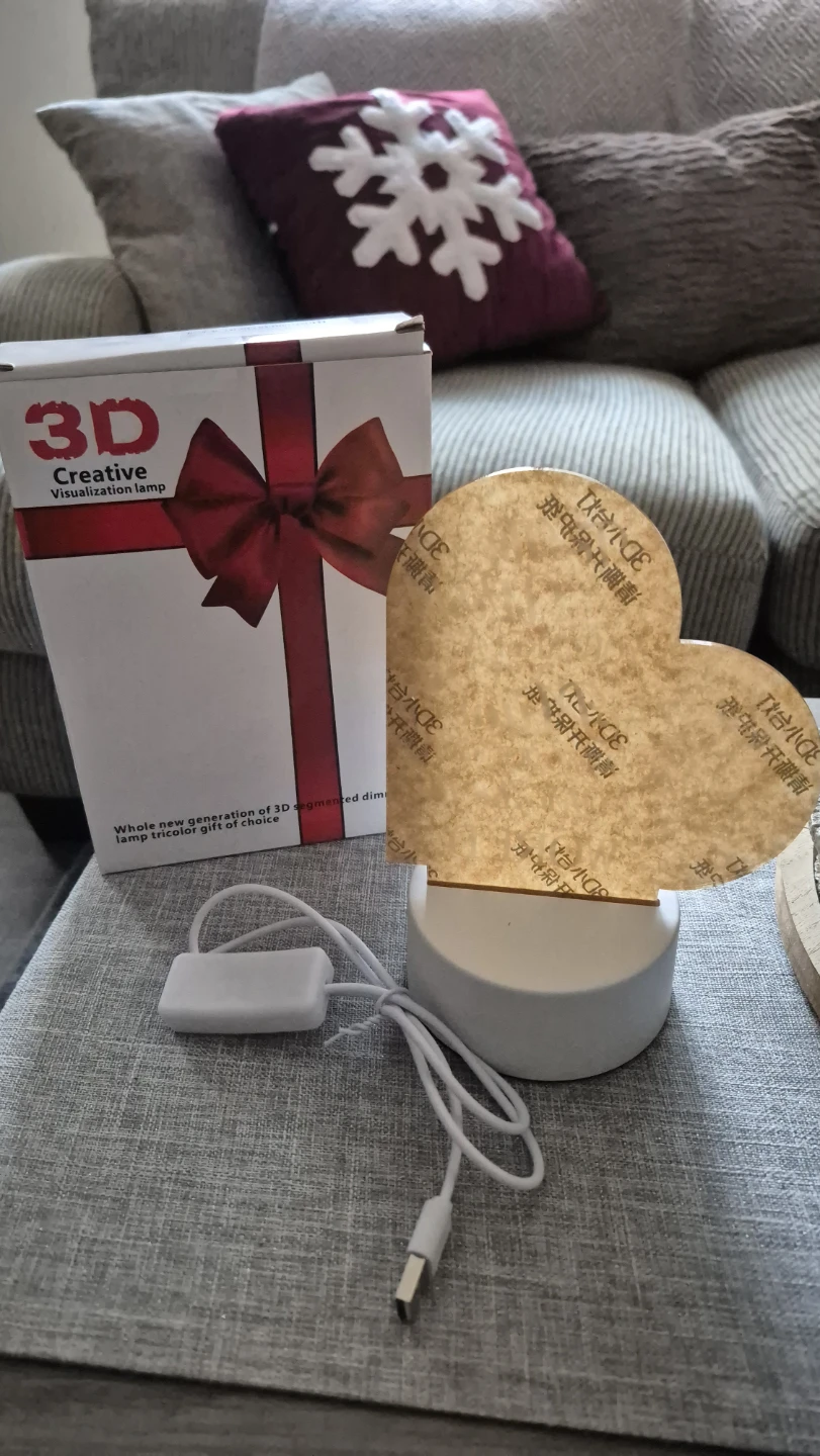 3D Creative Visualization Heart Lamp - New in Box! - photo 2