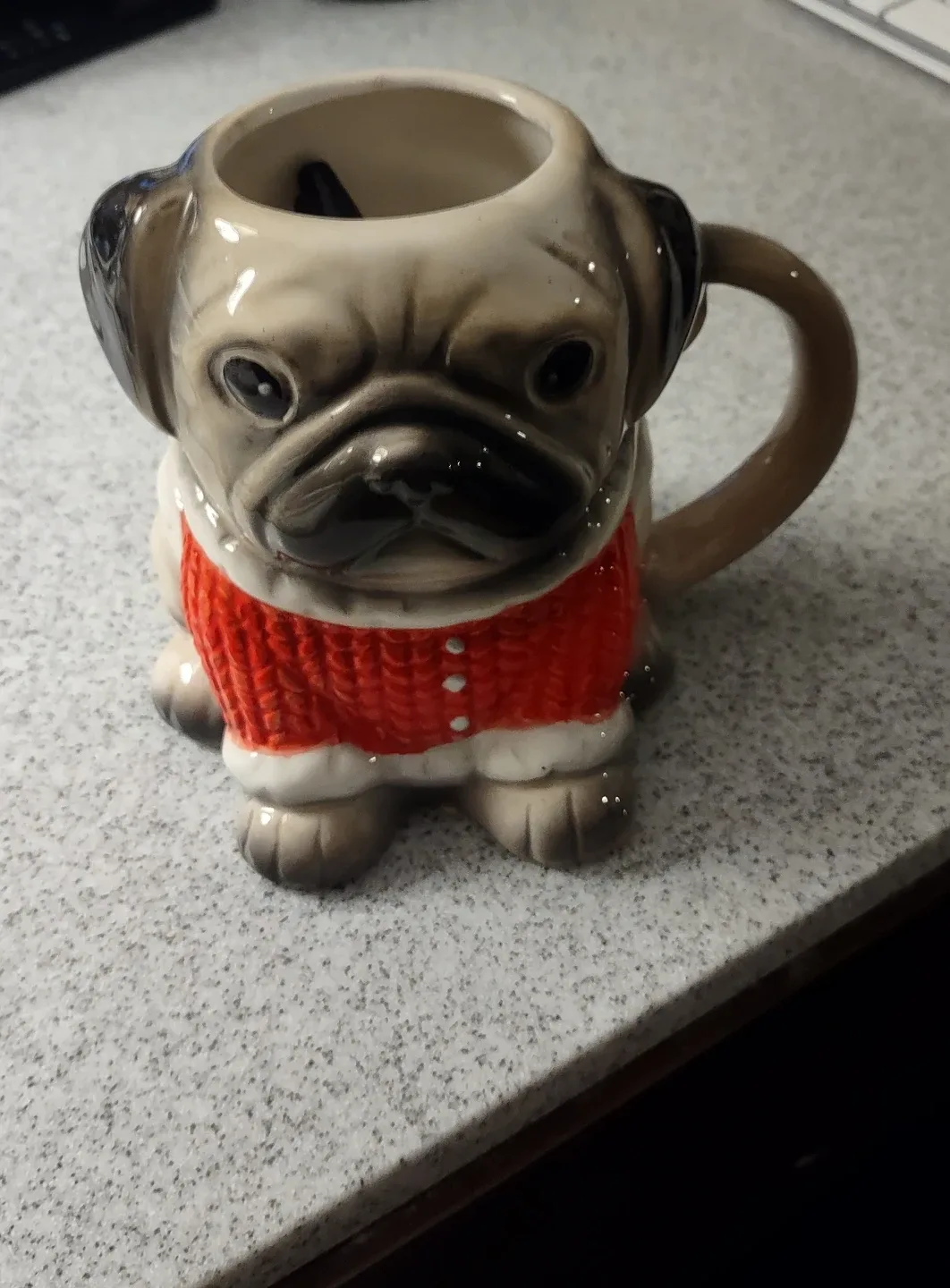 (NEW) Pug Mug with Red Sweater for Christmas 🎁- #Cleanout image indicator(3)