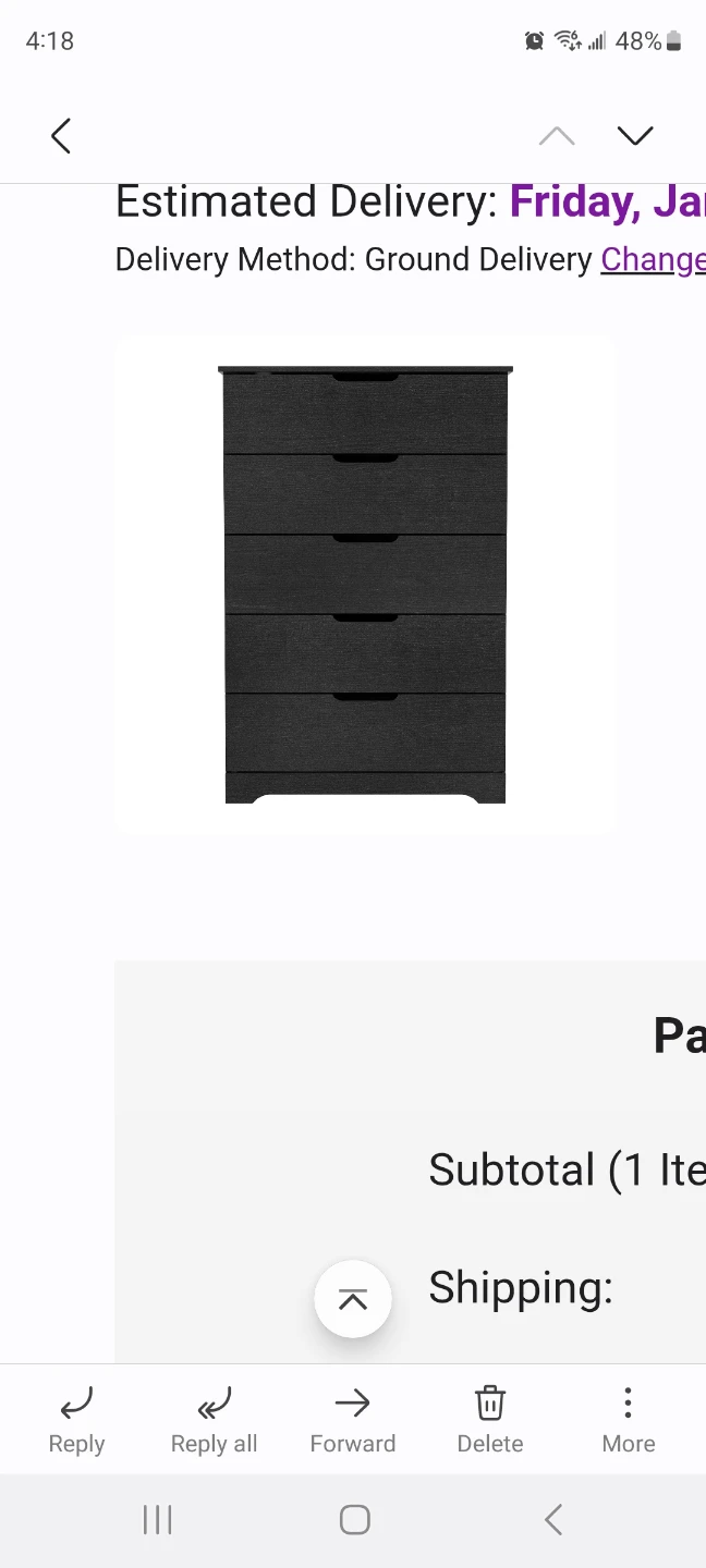 Black-Brown 5-Drawer Chest