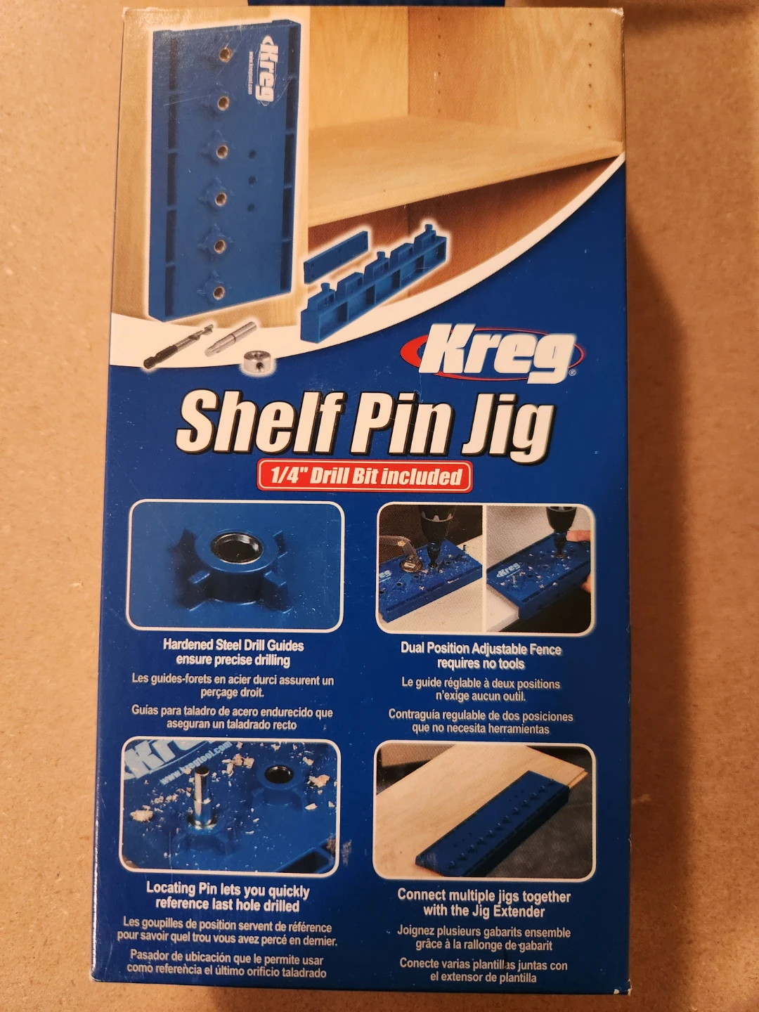 Kreg Shelf Pin Jig with 1/4" Drill Bit
