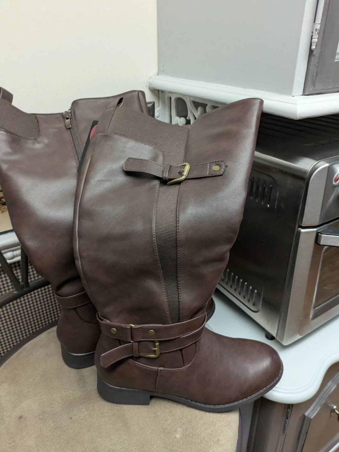 Wide Calf Brown Boots - Size 8 1/2 - photo 2