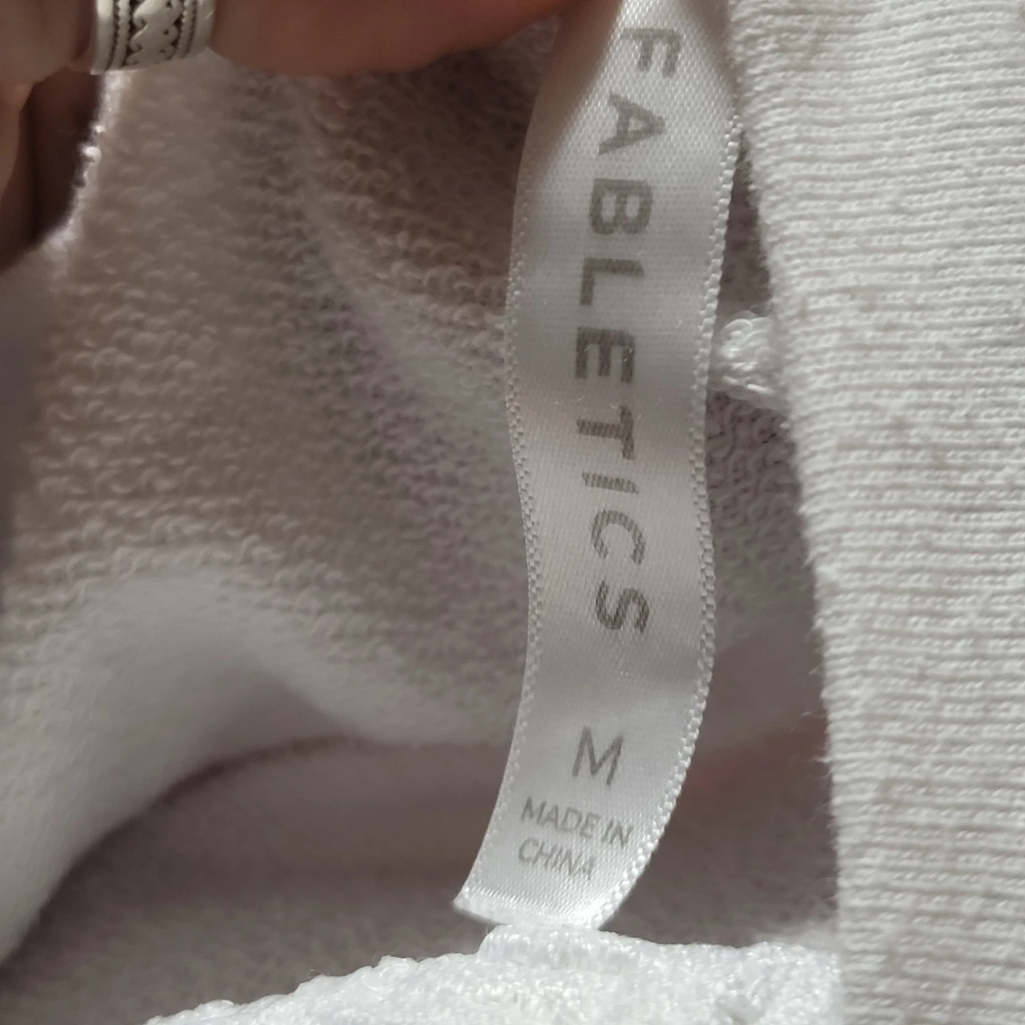 Fabletics White Cropped Sweatshirt - Size M - photo 3