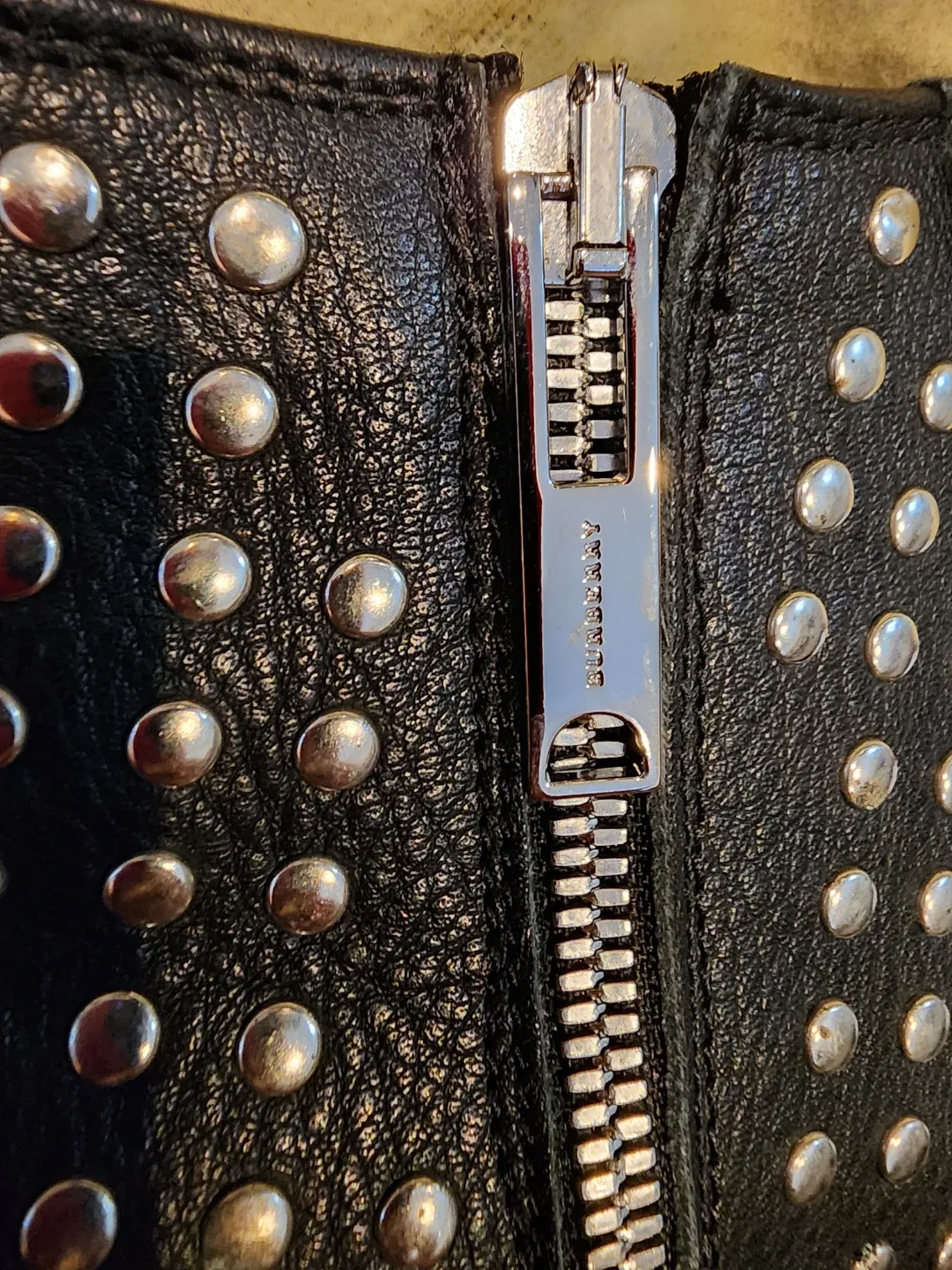 Burberry Black Leather Studded High-Top Sneakers - Size 40 image indicator(3)