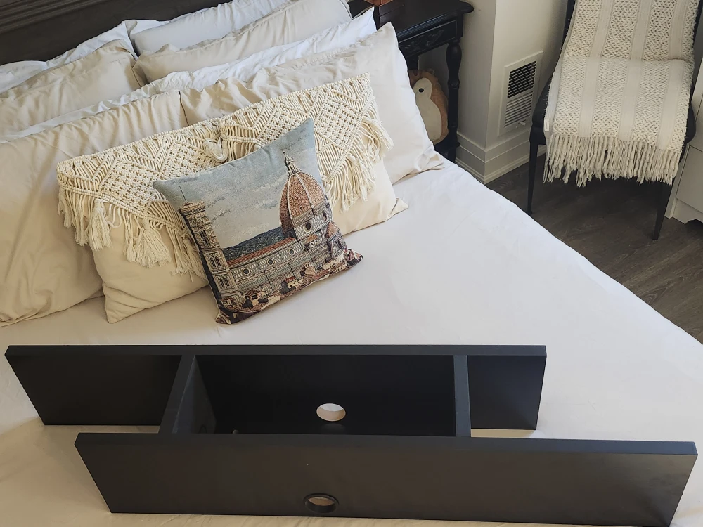 Floating Black Wall Shelf - photo 2