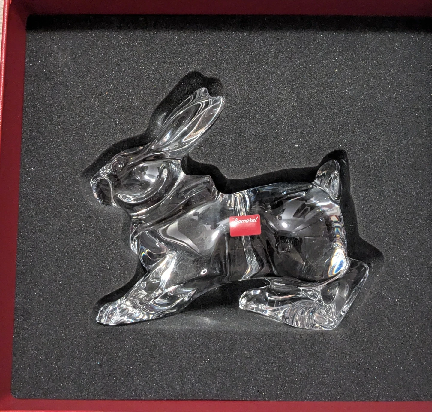 Baccarat Crystal Rabbit Figurine with Box