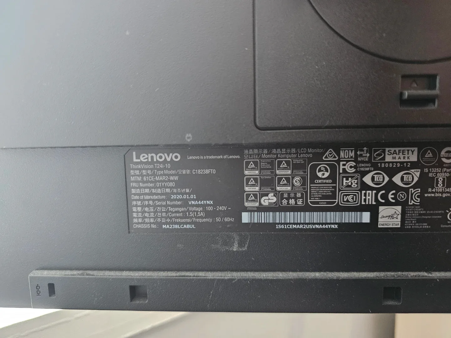 Lenovo ThinkVision T24-10 Widescreen LED Monitor (24 inch 60 Hz) image indicator(2)
