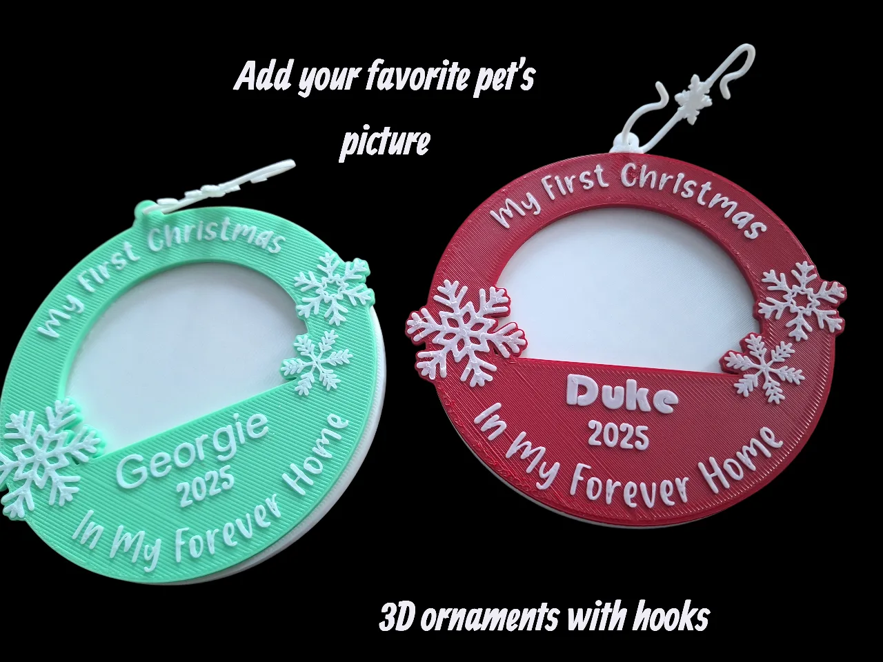 3D Personalized Pet Christmas Ornaments