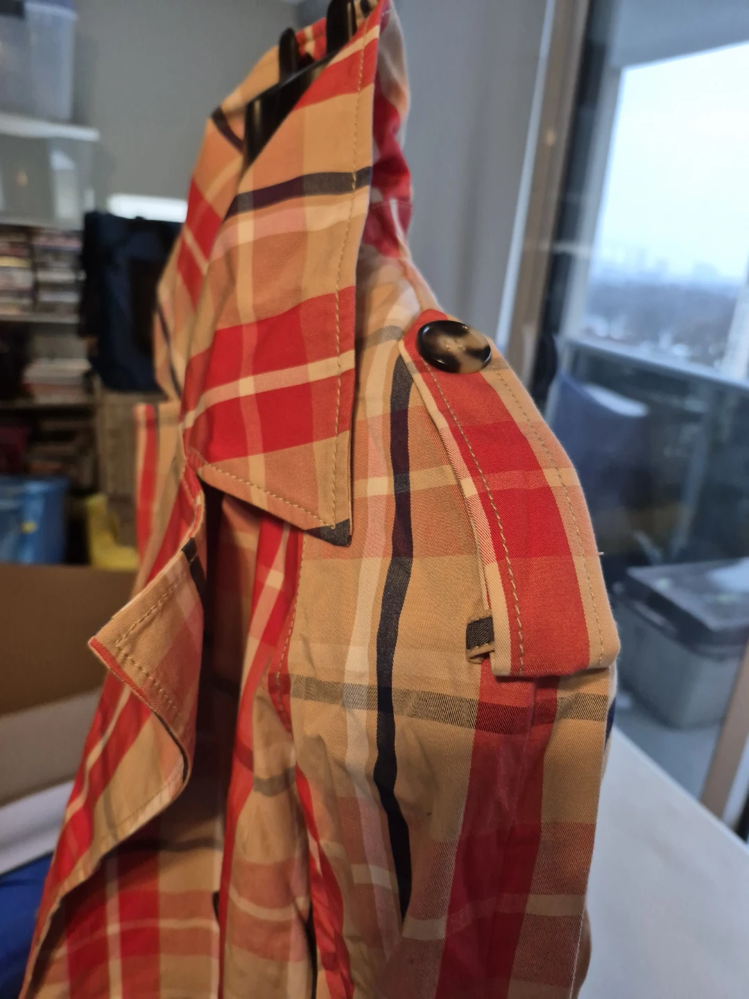 H&M Plaid Trench Coat - Size XS - photo 2