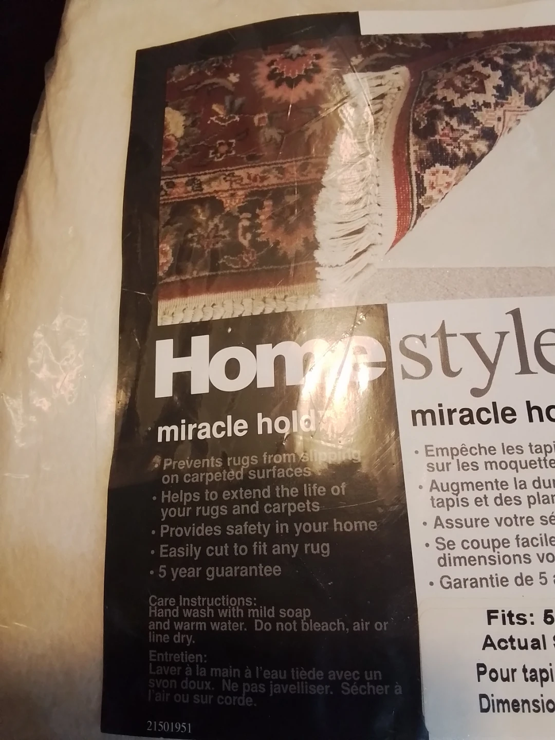 Home Styles Miracle Hold Rug Pad 5' x 8' - photo 2