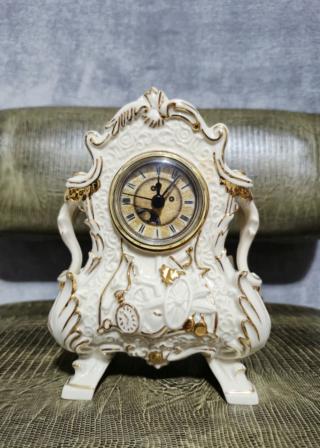 Rare Lennox Beauty And The Beast Cogsworth Clock