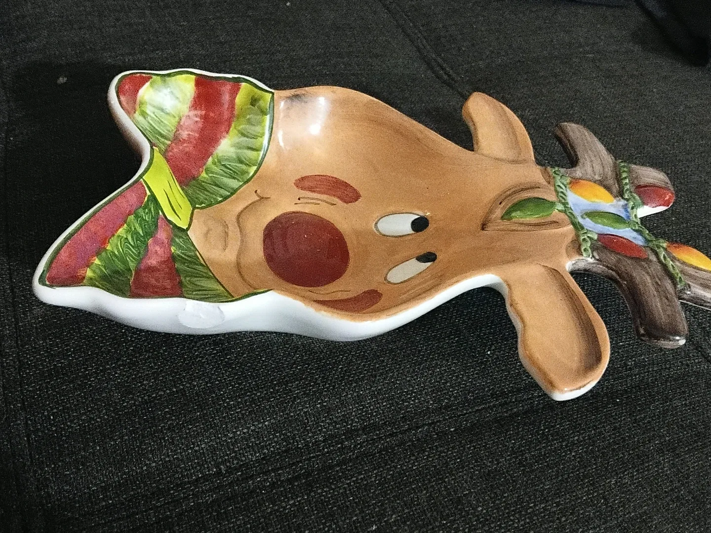 Clay Art Reindeer Candy Dish