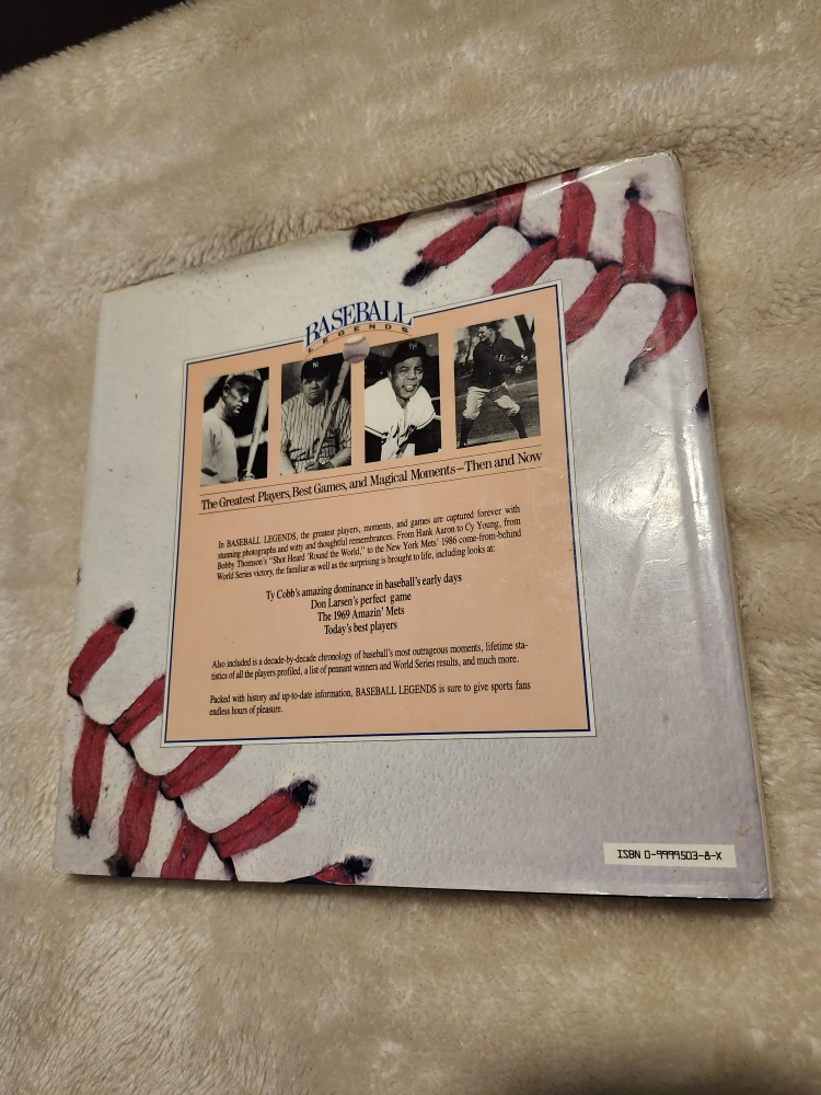 1989 Baseball Legends book by Angus G. Garber III - photo 2