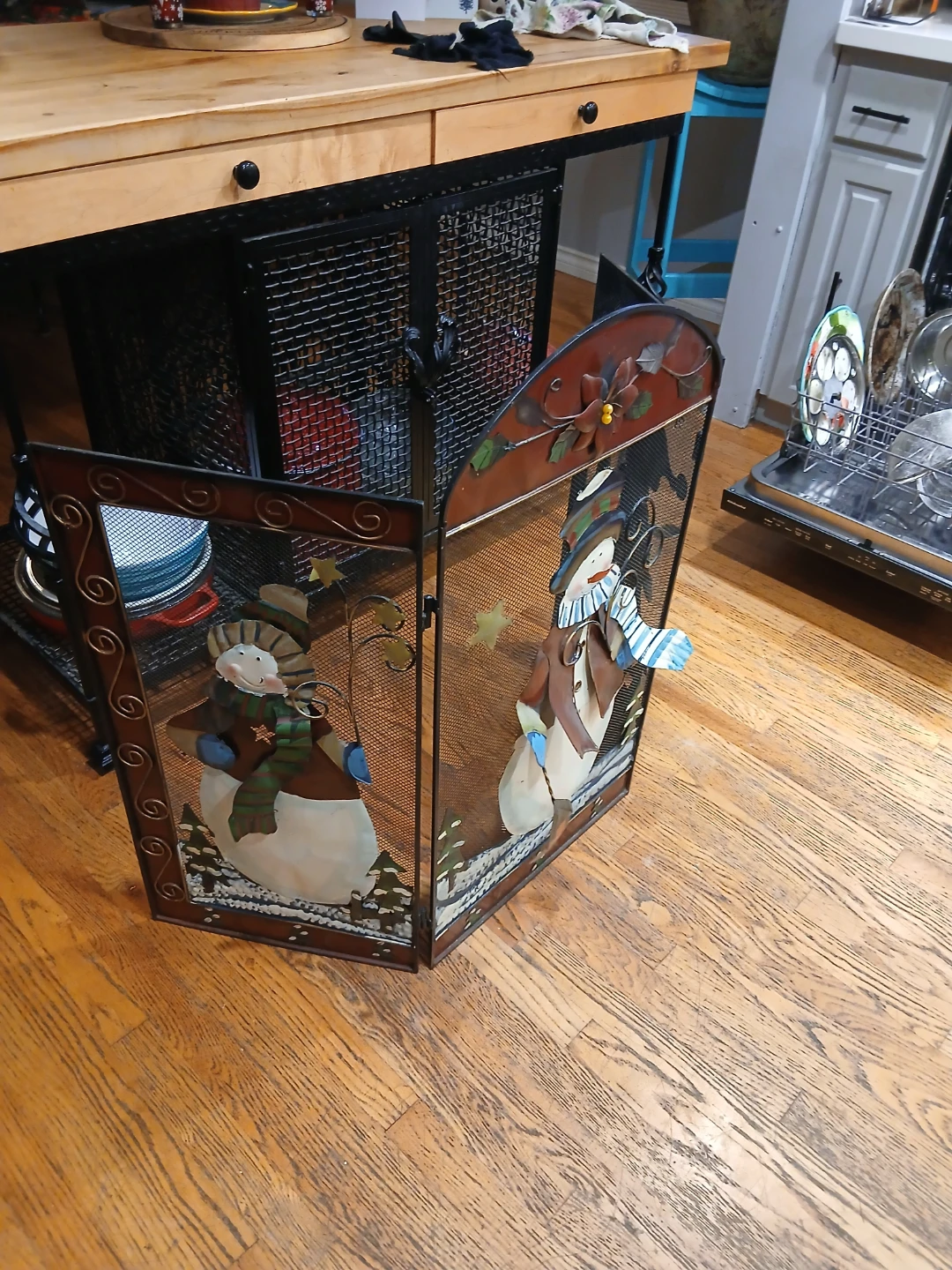 Snowman Fireplace Screen - photo 3
