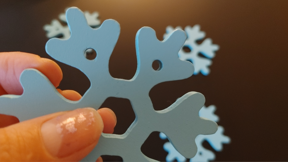 Blue Wooden Snowflake Decorations New - photo 4