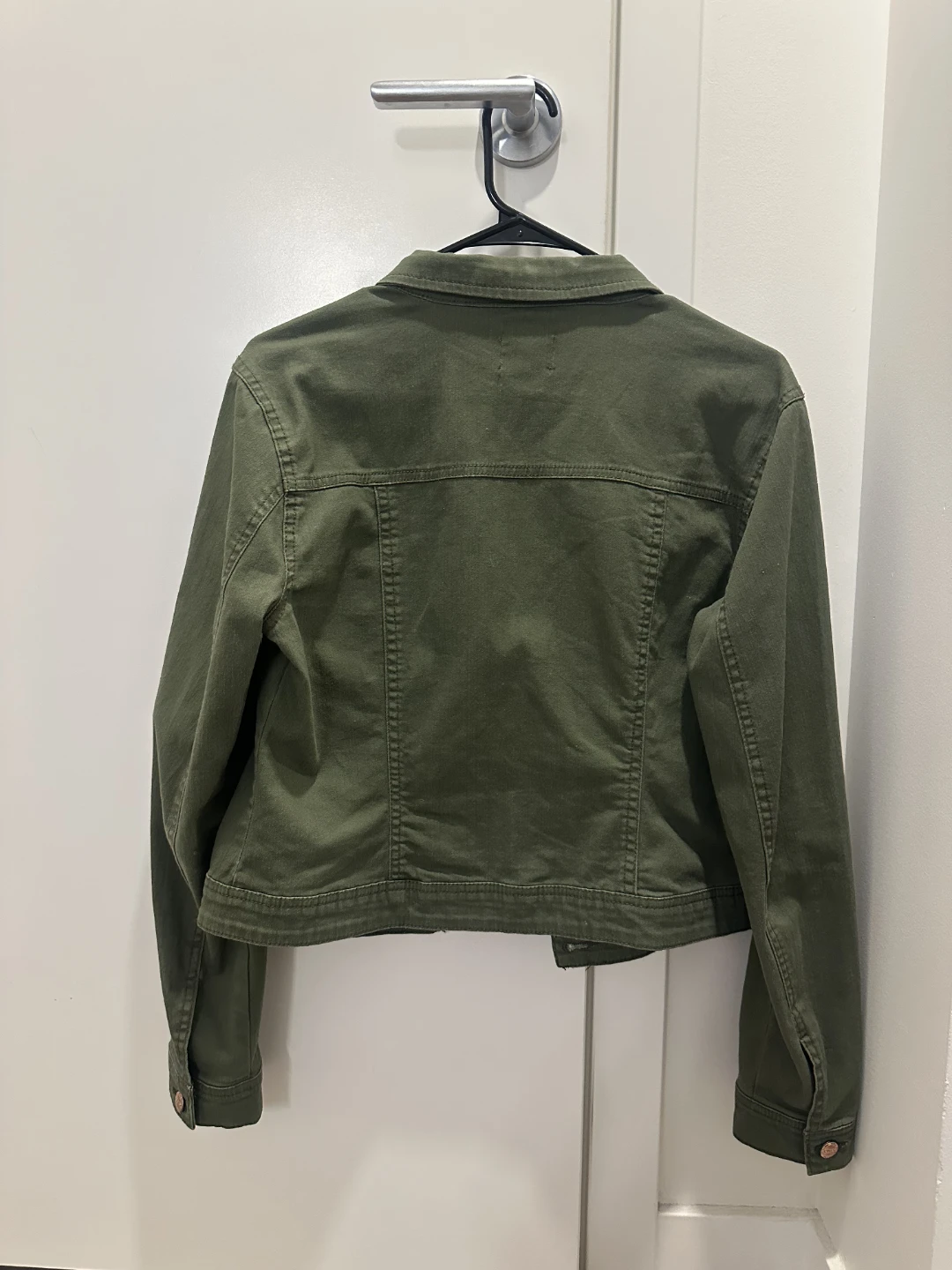 ONLY Olive Green Denim Jacket - photo 2