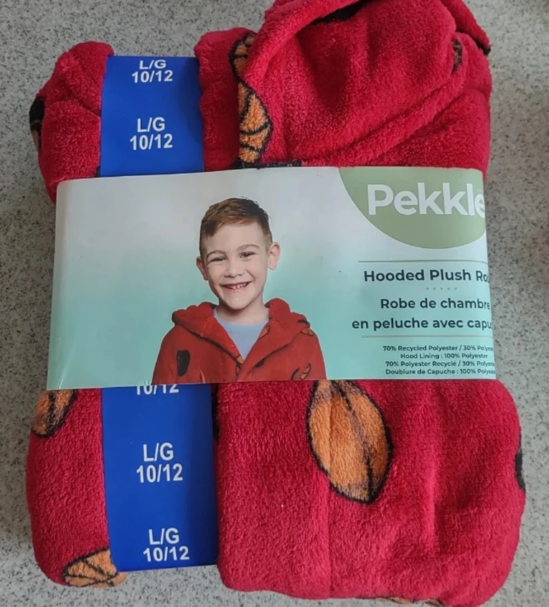 (NEW) Pekkle Hooded Plush Robe for Kids