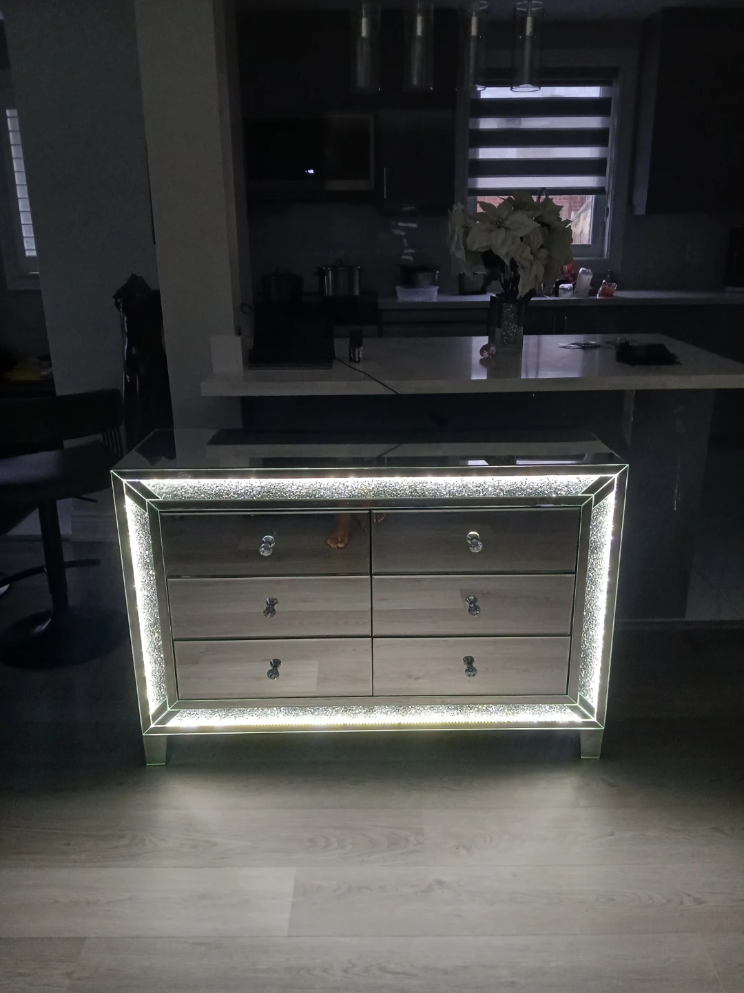 Dresser Mirrored LED with diamond accents