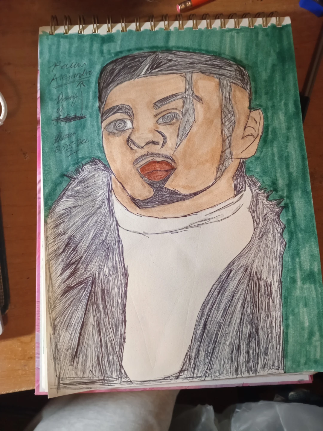 RAUW ALEJANDRO DRAWING ILLUSTRATION BY CUSTOM ARTIST SHERWIN