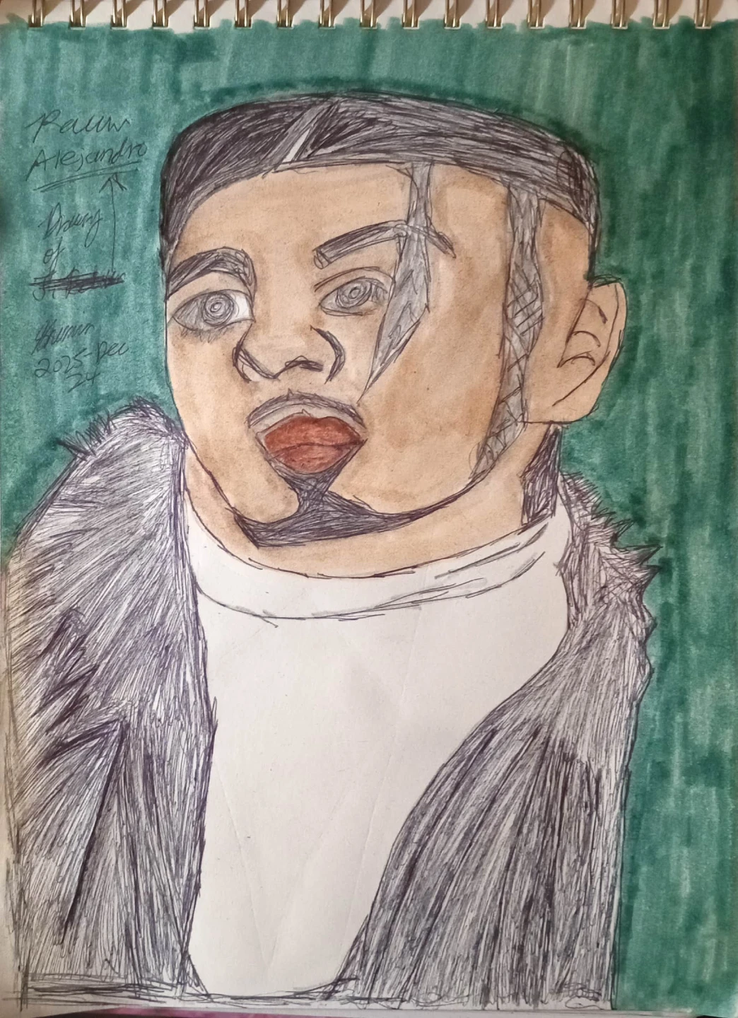 RAUW ALEJANDRO DRAWING ILLUSTRATION BY CUSTOM ARTIST SHERWIN - photo 3