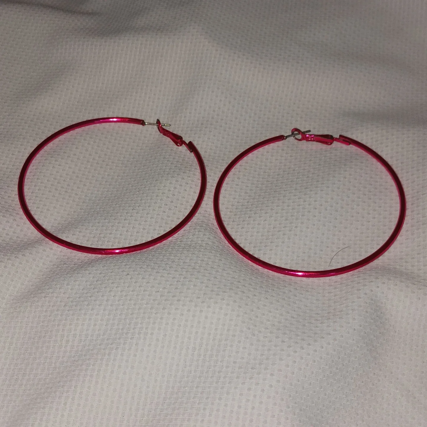 Pink Hoop Earrings