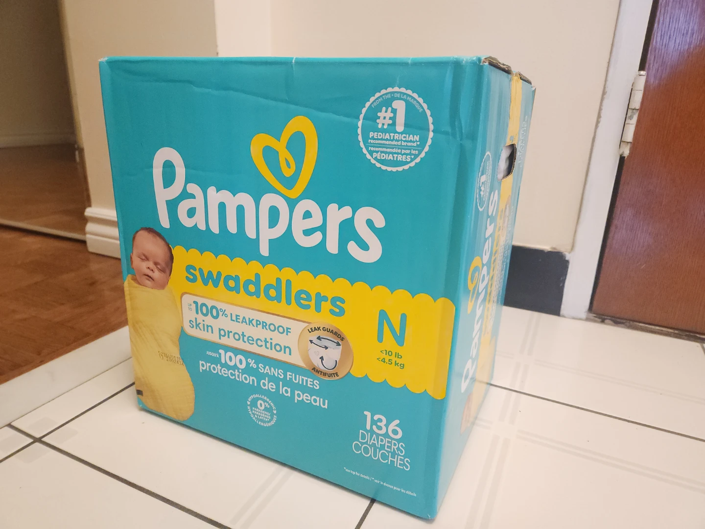Pampers Swaddlers Size N (Newborn) - 136 Diapers