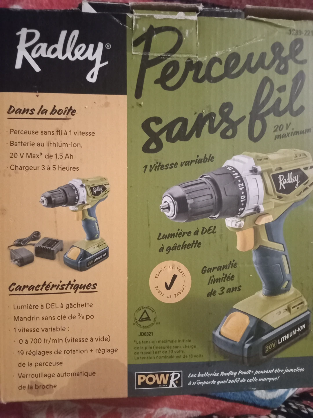 Radley 20V Lithium-Ion Cordless Drill - photo 2