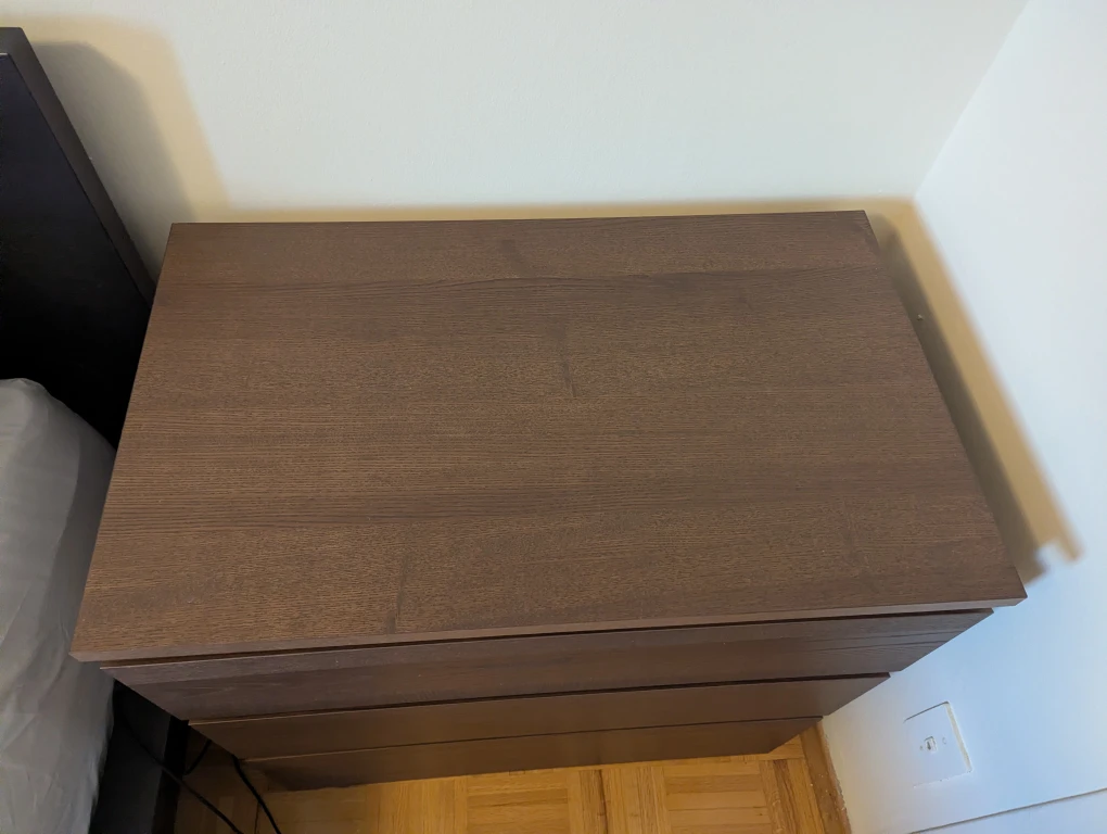 IKEA Malm Dark Brown 3-Drawer Chest - photo 2