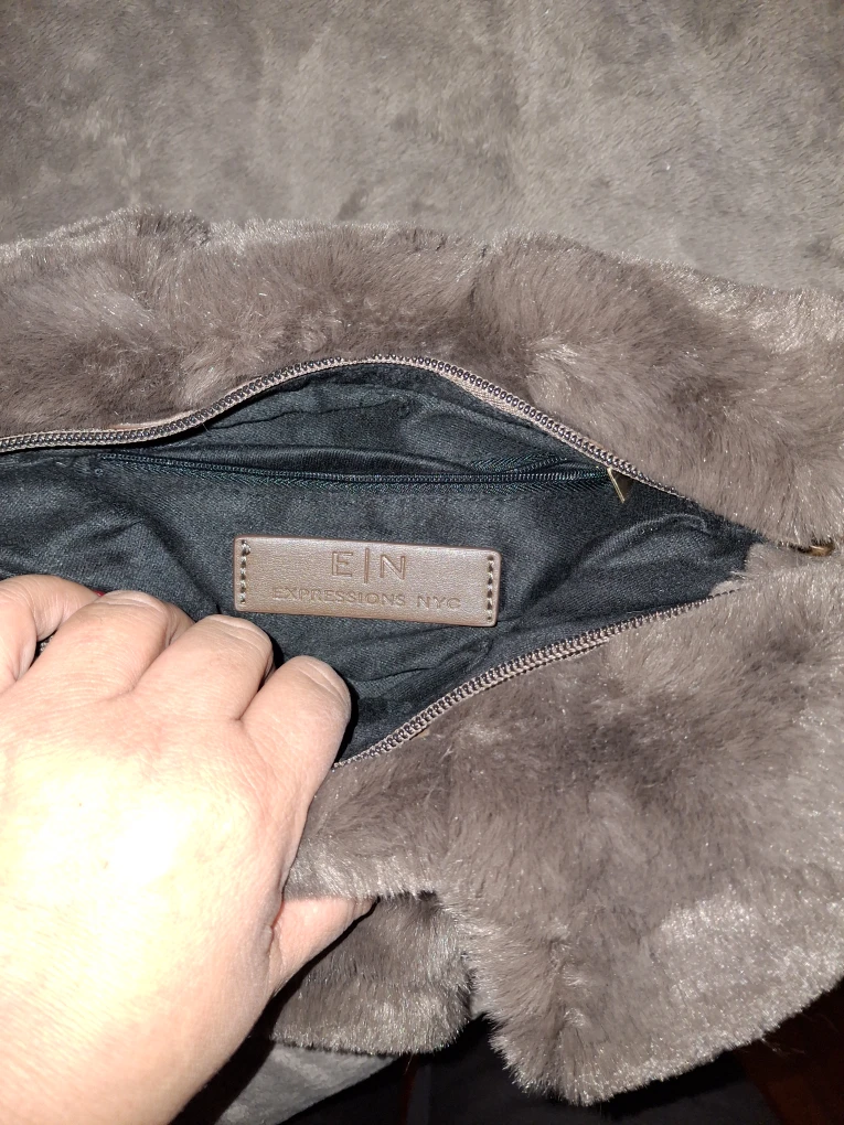 Expressions NYC Faux Fur Purse - photo 3