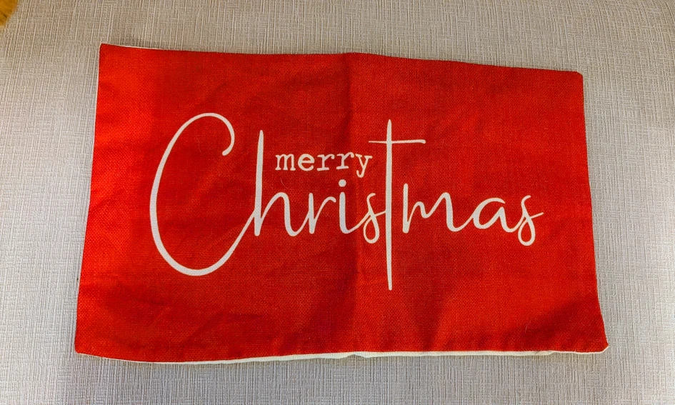 Brand New Merry Christmas Holiday Throw Pillow Cover
