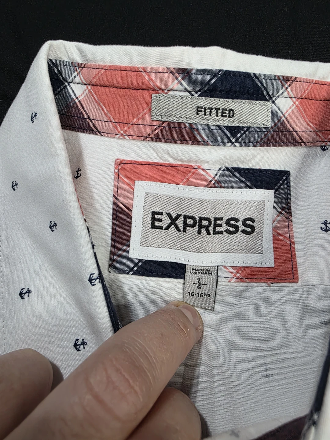 Express Fitted Dress Shirt - Size L - photo 5