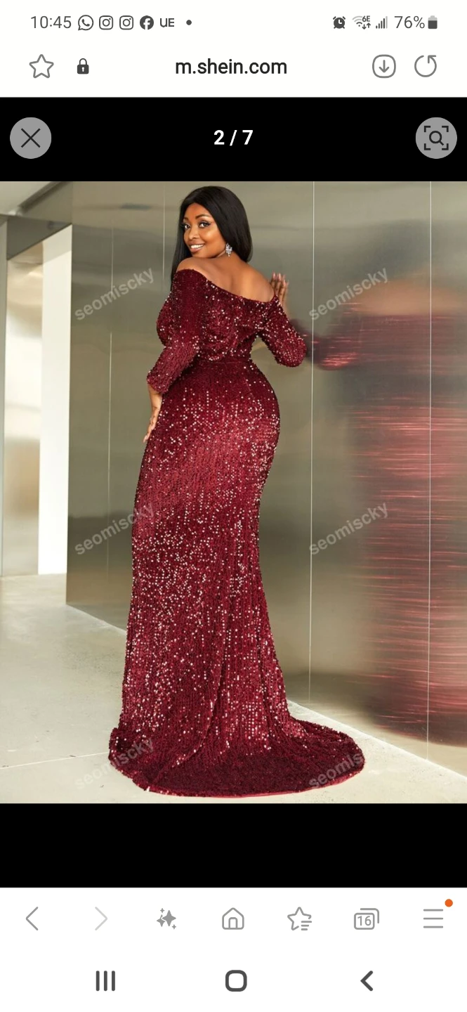 Red sequin dress - photo 4