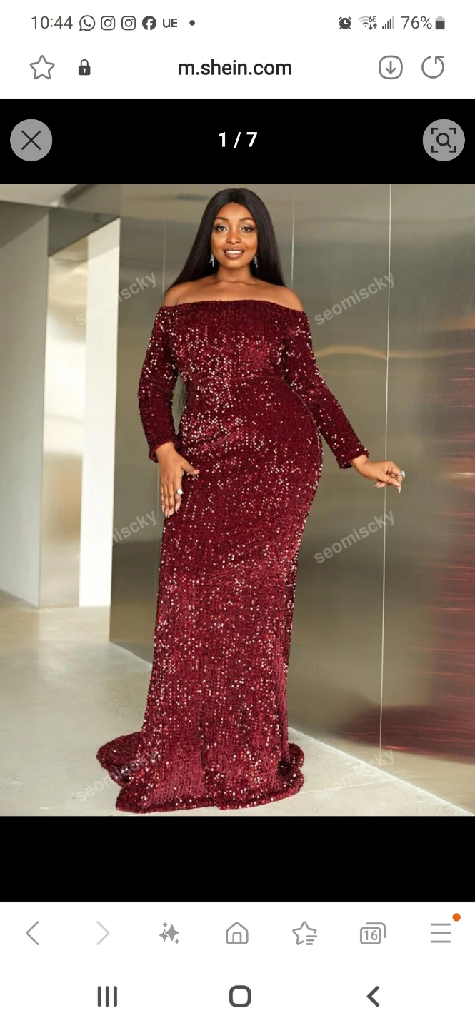 Red sequin dress - photo 5