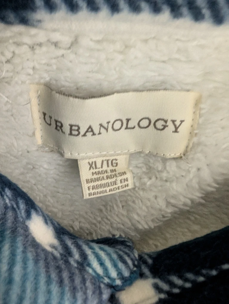 Urbanology XL Blue Plaid Sherpa Lined Jacket - New with Tags! - photo 2