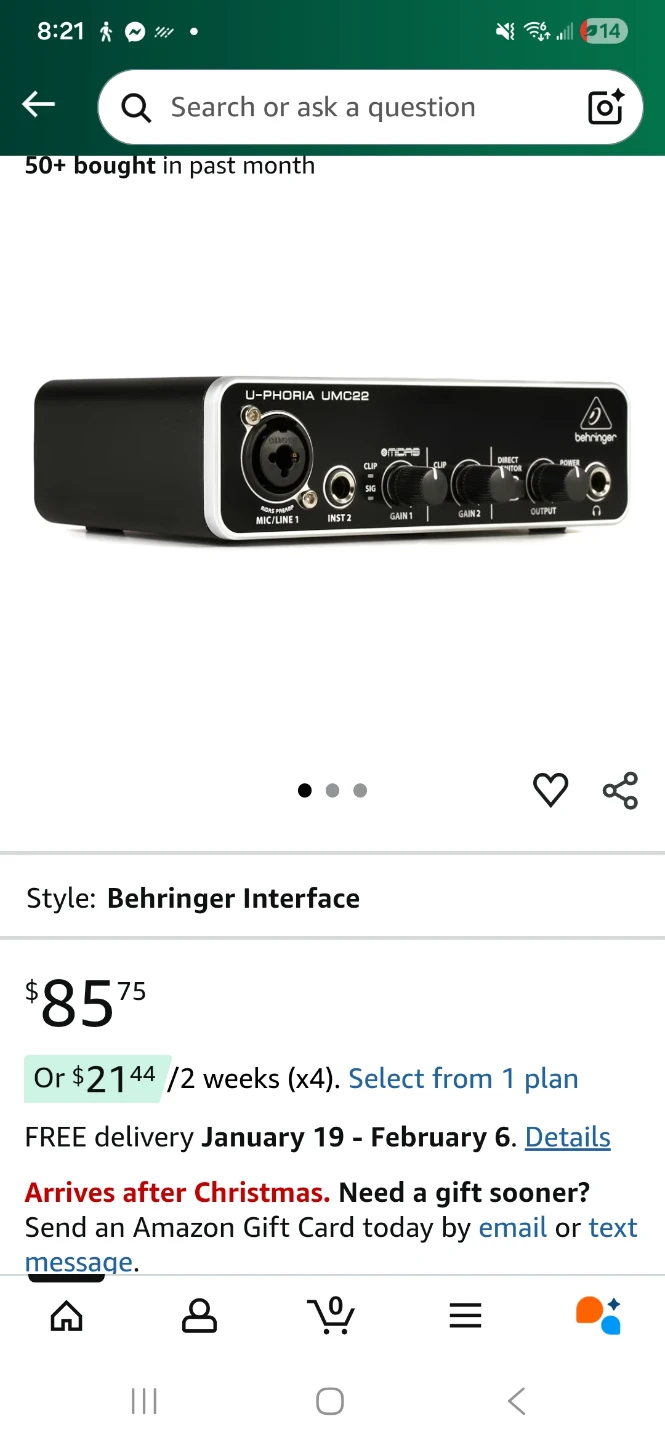 Behringer U-PHORIA UMC22 Audio Interface - photo 3