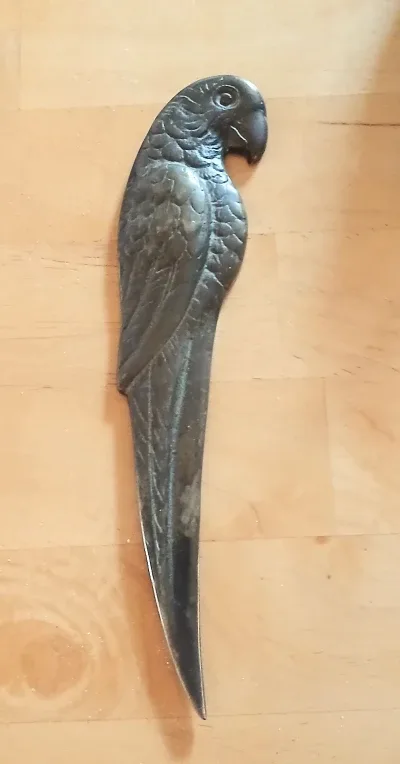 Vintage Brass Parrot Letter Opener