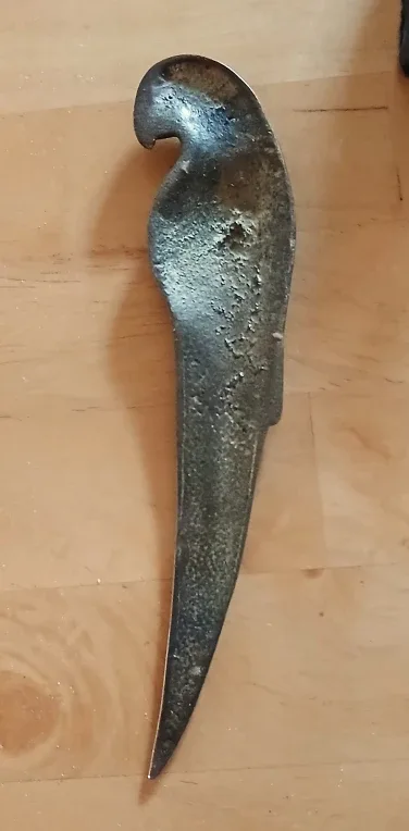 Vintage Brass Parrot Letter Opener image indicator(2)