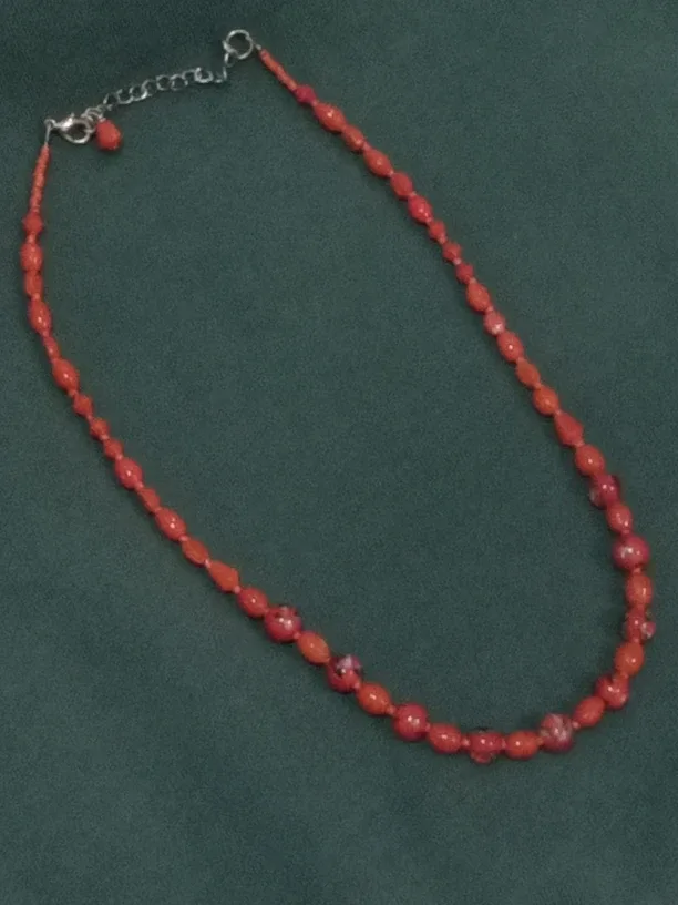 Red Coral Beaded Necklace image indicator(2)