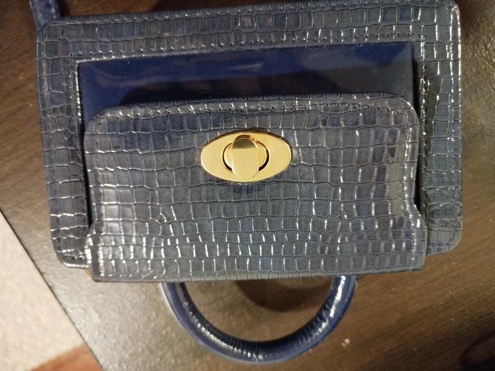 Blue Mini Top Handle Bag
