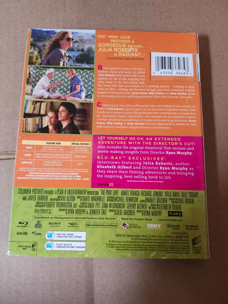 Eat Pray Love Blu-ray Disc image indicator(2)