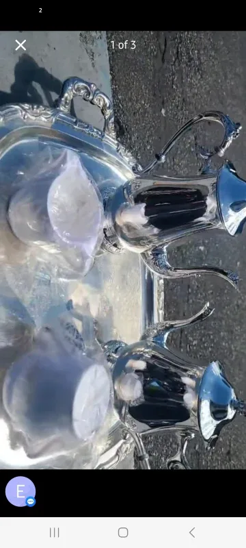 Silver Plated Tea Set with Tray image indicator(2)