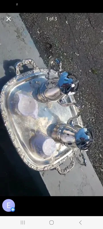 Silver Plated Tea Set with Tray image indicator(4)